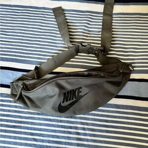 Nike Black and Gray Belt Bag